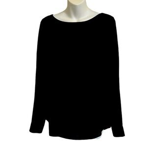 Loft Black Top Size S Long Sleeved or Tab Button Sleeve
